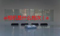 ai相机是什么档次（ai相机是什么意思）